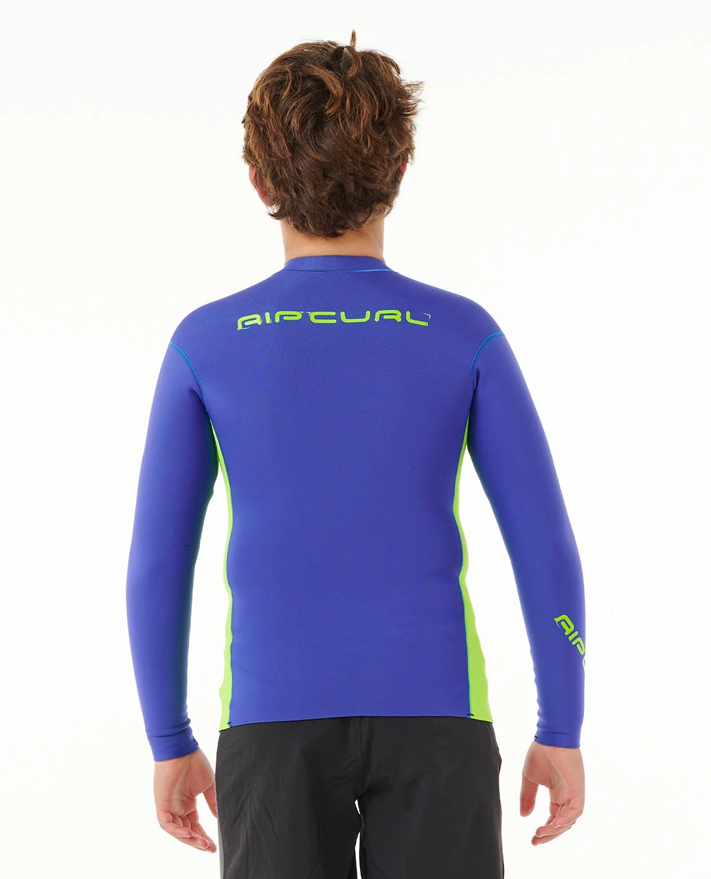 Boys Dawn Patrol Long Sleeve 1.5mm Front Zip Wetsuit Jacket - Image 3