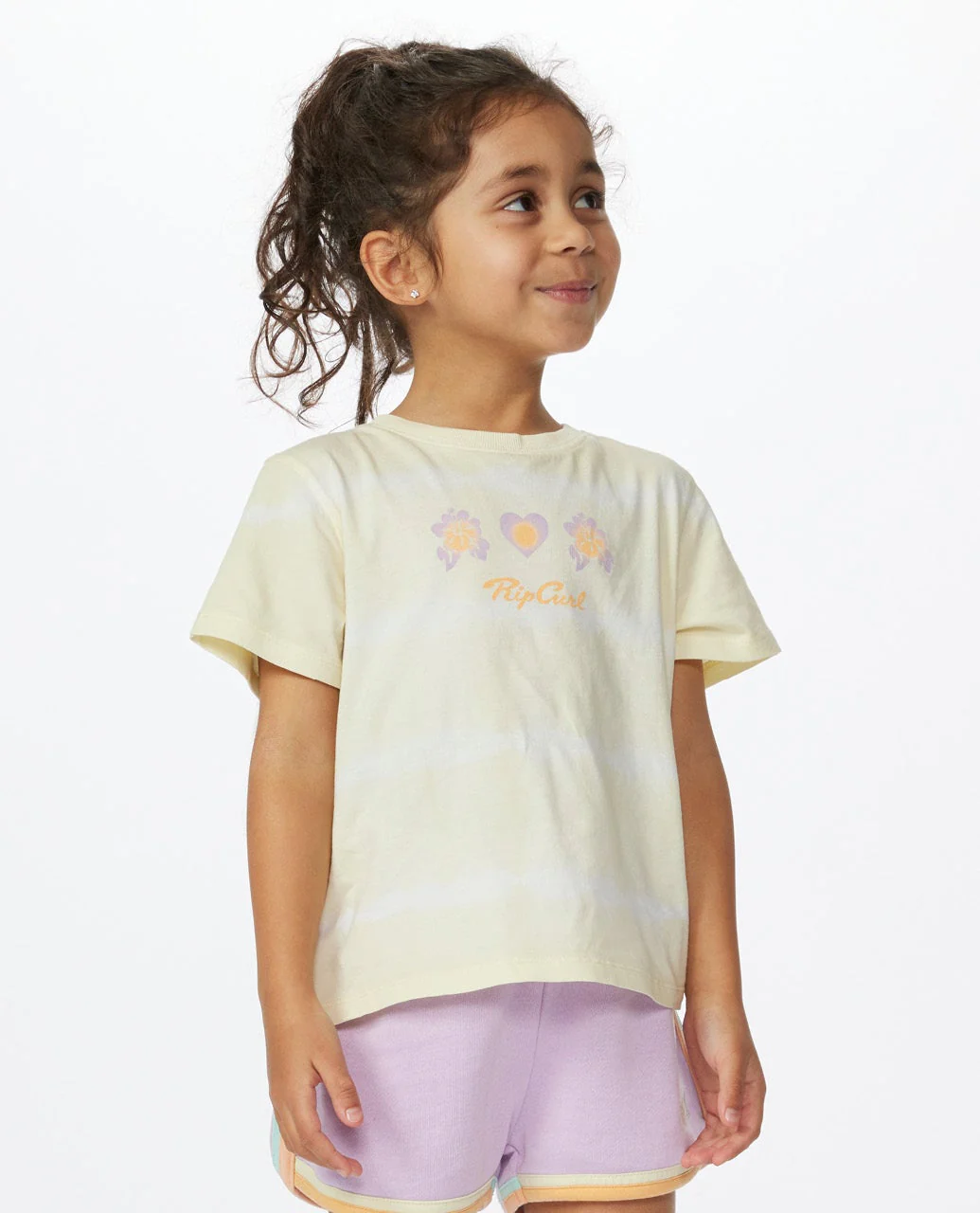 Crystal Heart Tie Dye Short Sleeve Tee Girl - Image 4
