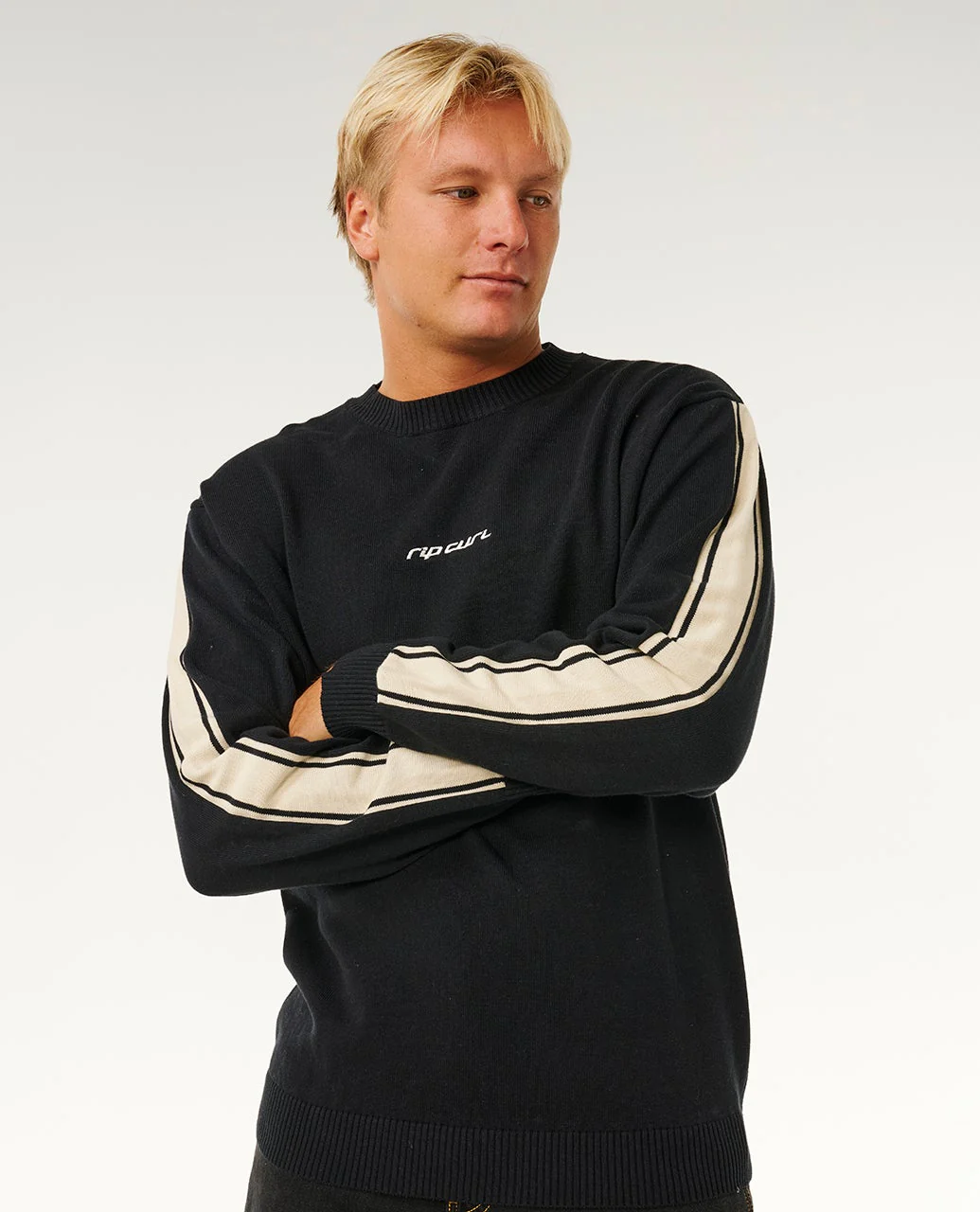 Inner Visions Stripe Knit Crew