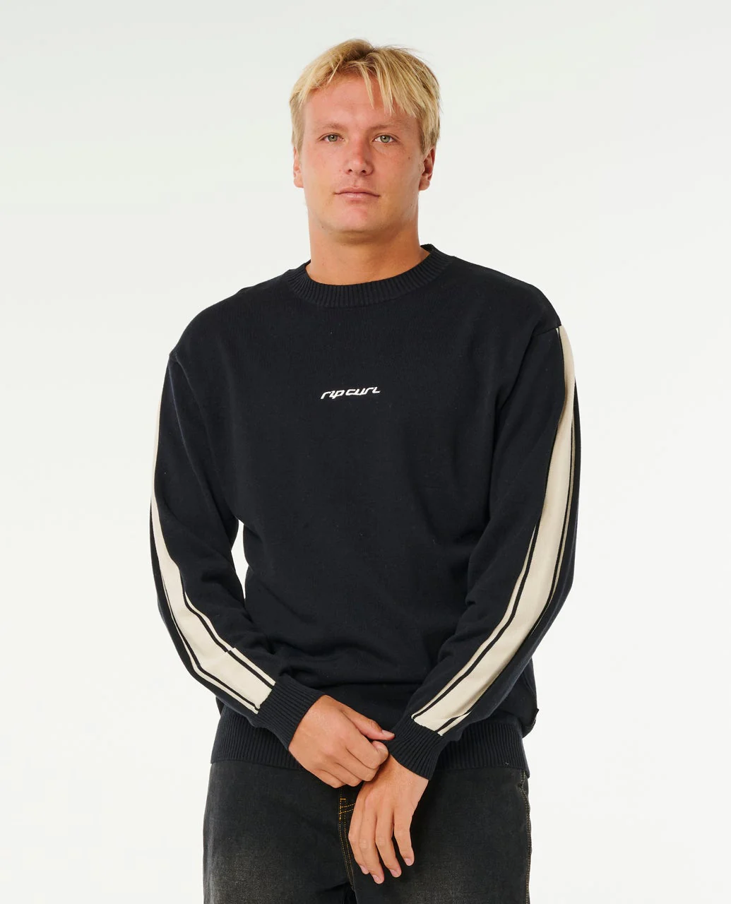 Inner Visions Stripe Knit Crew - Image 3