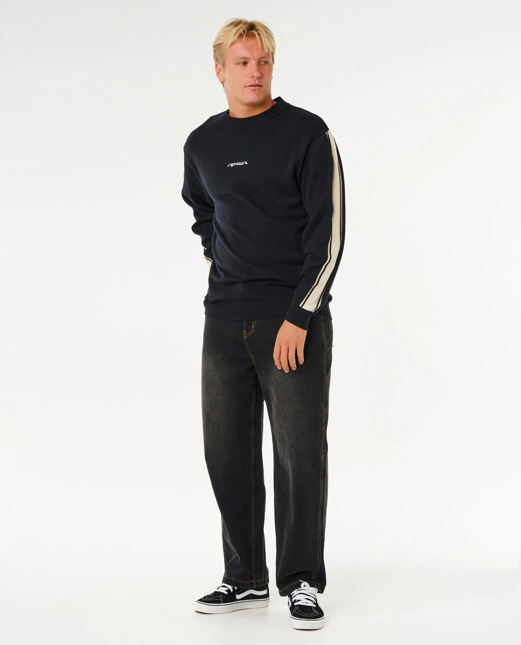 Inner Visions Stripe Knit Crew - Image 5