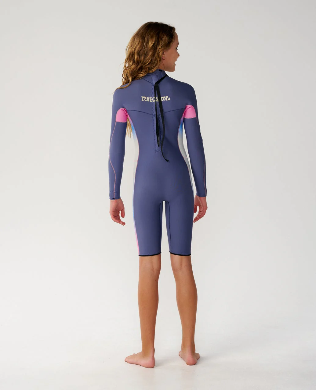 Kids Dawn Patrol Long Sleeve 2mm Back Zip Spring Suit Wetsuit - Image 3