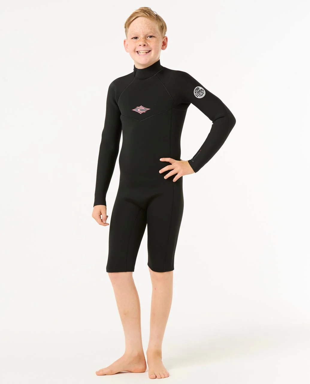 Kids Dawn Patrol Long Sleeve 2mm Back Zip Spring Suit Wetsuit - Image 4