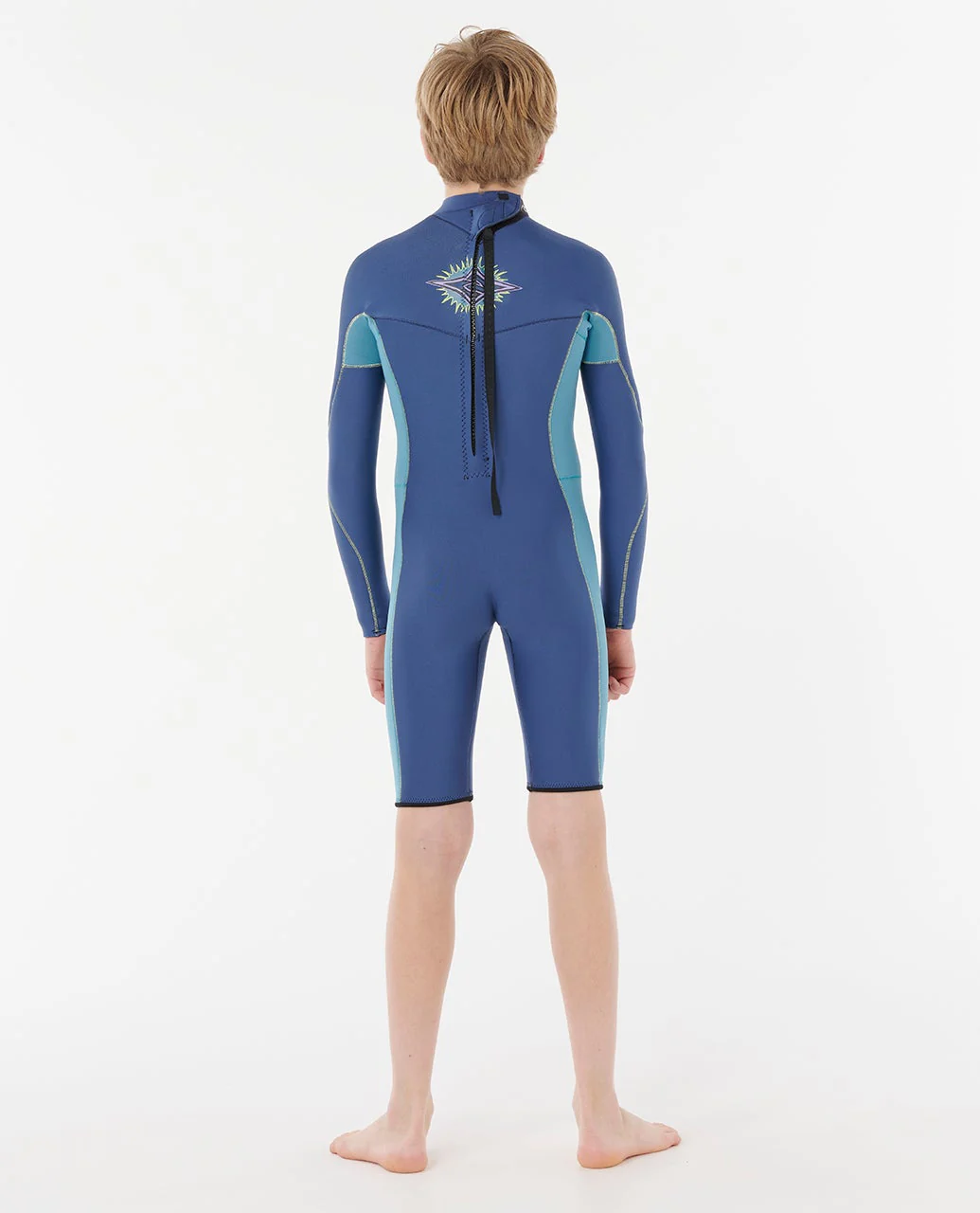 Kids Dawn Patrol Long Sleeve 2mm Back Zip Spring Suit Wetsuit - Image 3