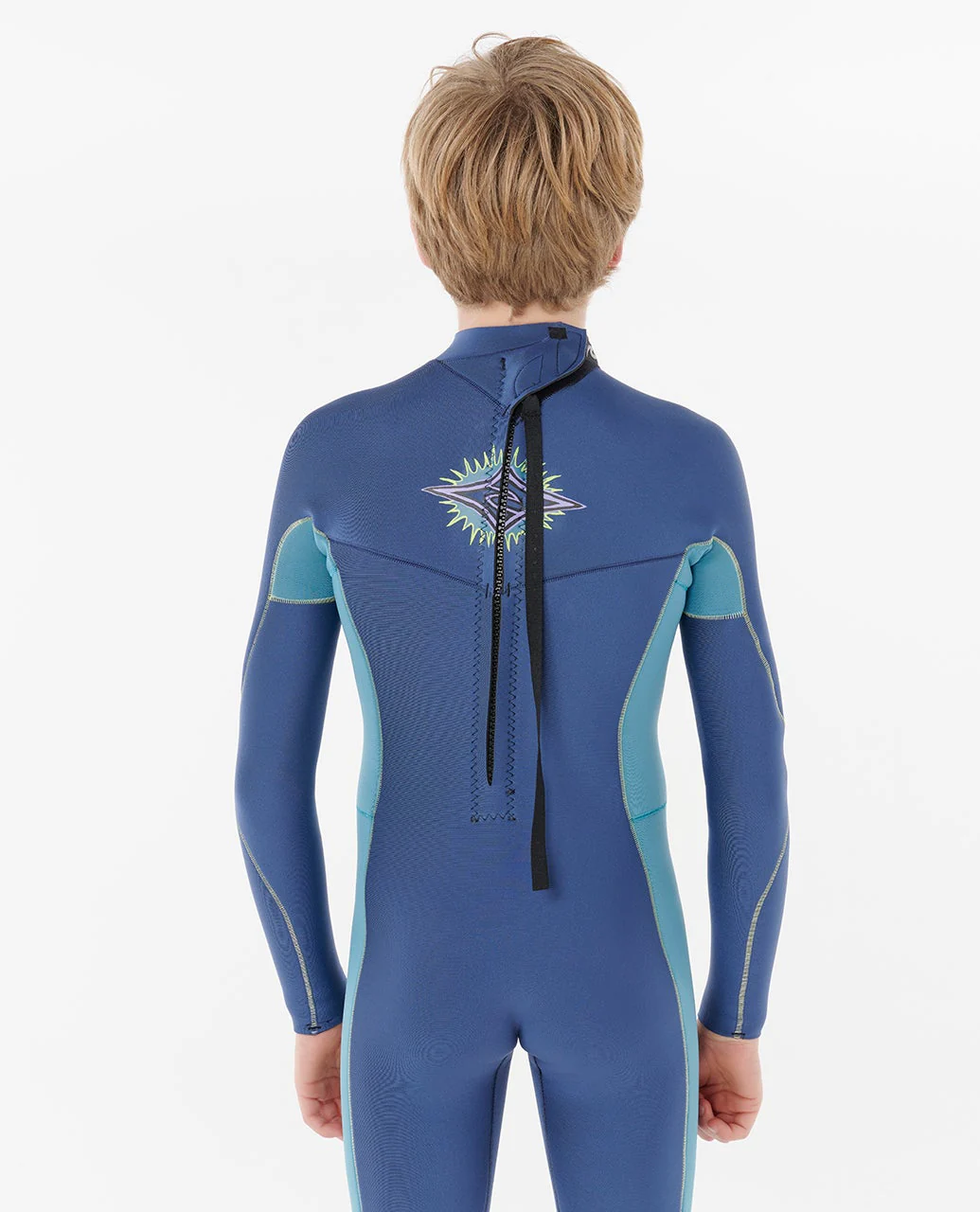 Kids Dawn Patrol Long Sleeve 2mm Back Zip Spring Suit Wetsuit - Image 5