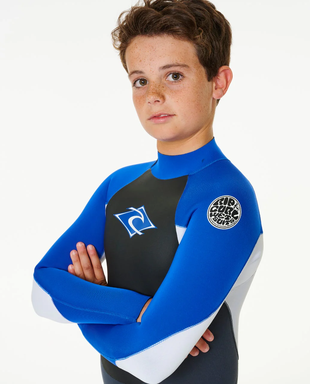 Kids Omega 4/3 Back Zip Wetsuit Steamer - Image 5