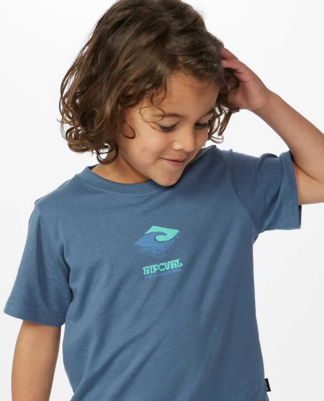 Mystic Waves Logo Short Sleeve Tee Boy - Image 3