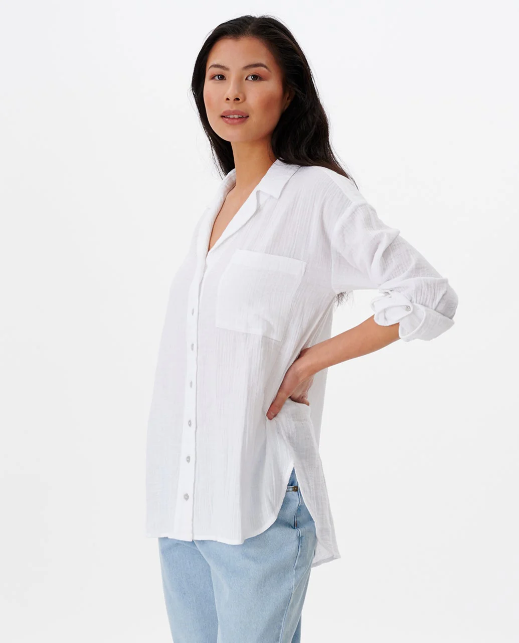 Premium Surf Long Sleeve Button Up Shirt - Image 3