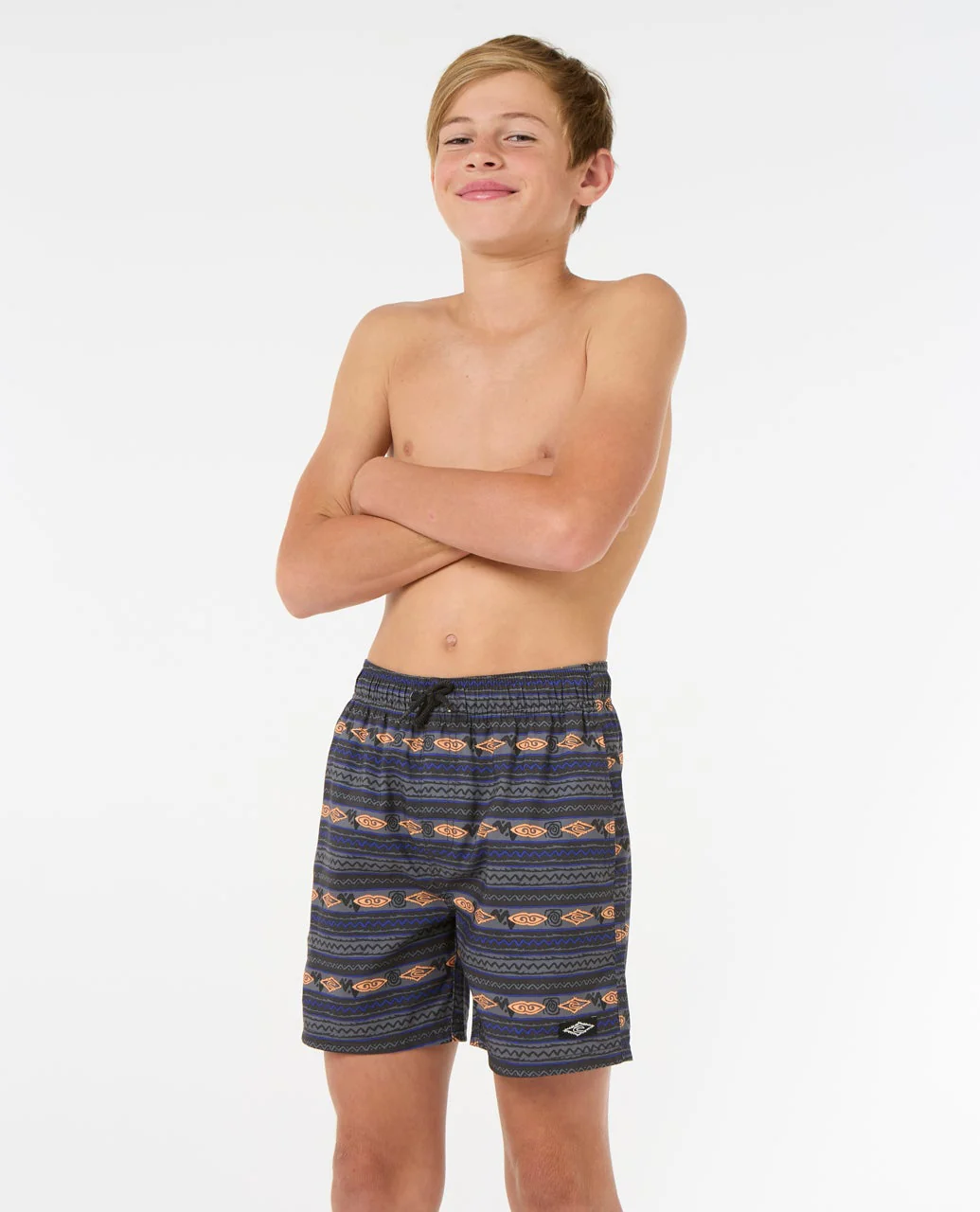 Raw Energy Stripe Volley Boardshorts - Kids - Image 5