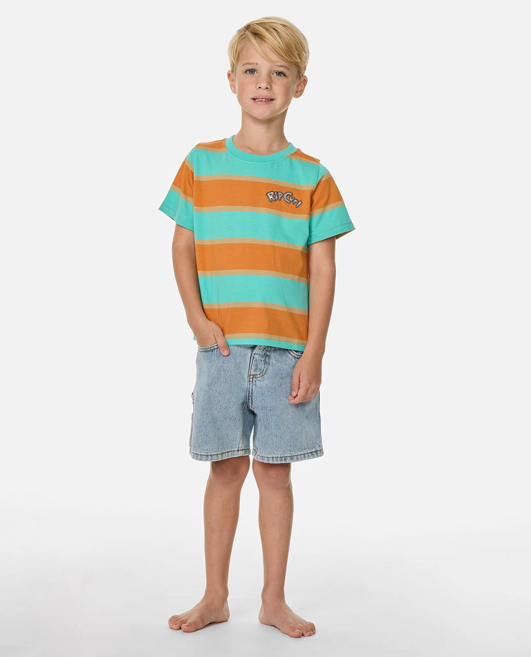 Ride The Wave Stripe Tee - Kids - Image 3