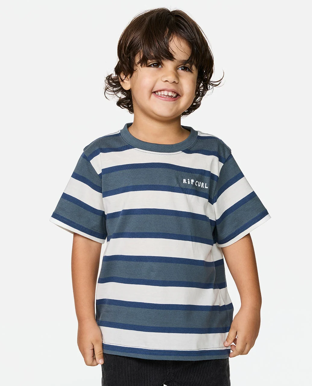 Surf Check Stripe Tee - Kids