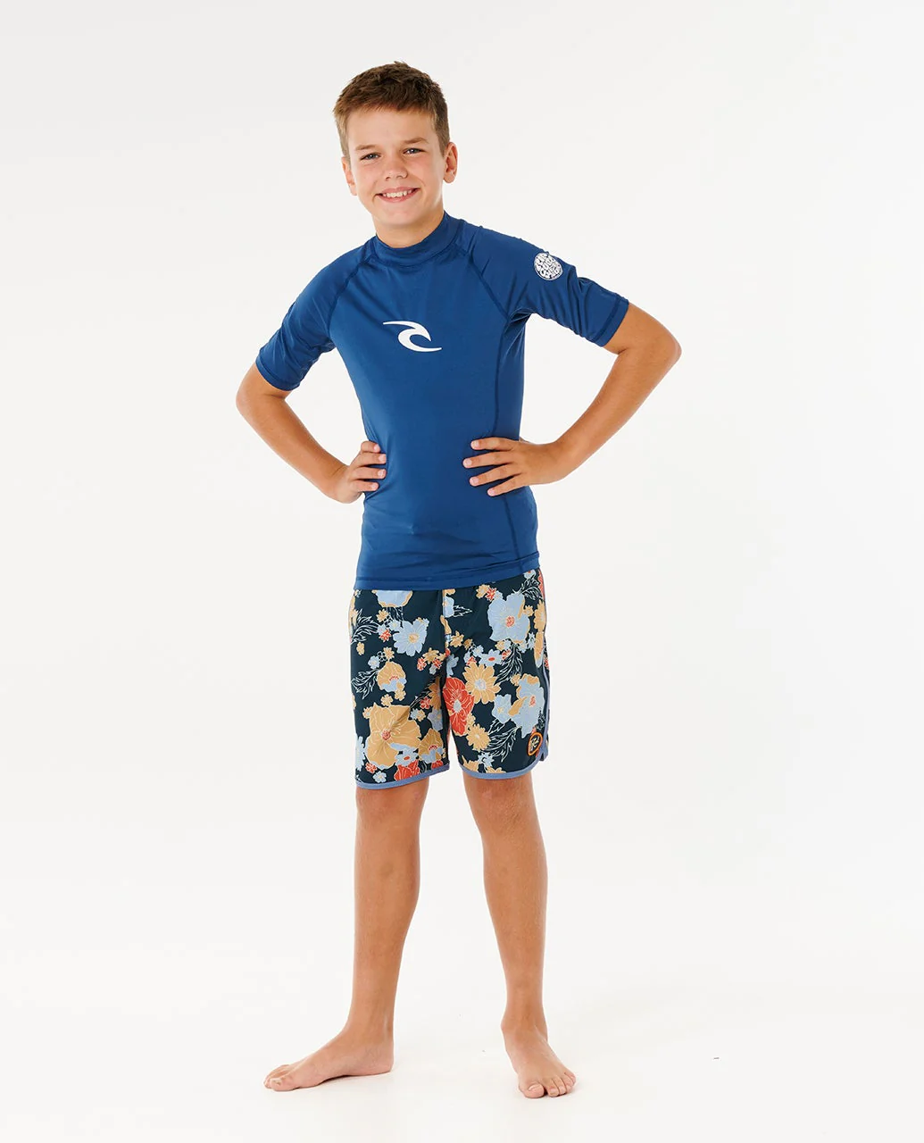 Waves UPF Short Sleeve Rash Vest - Kids - Image 4