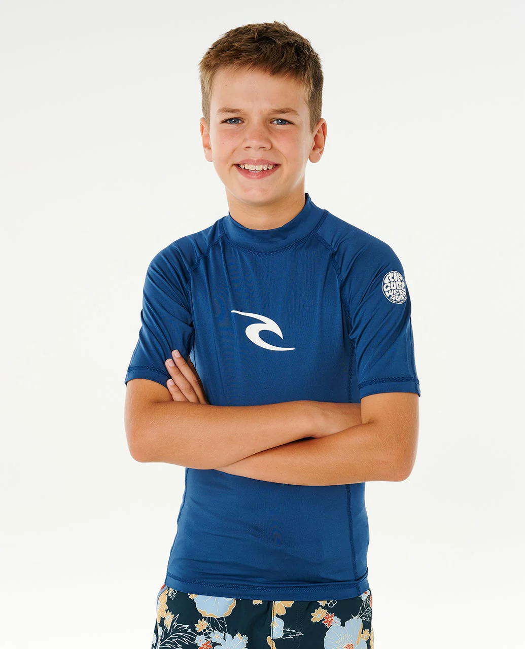 Waves UPF Short Sleeve Rash Vest - Kids - Image 6